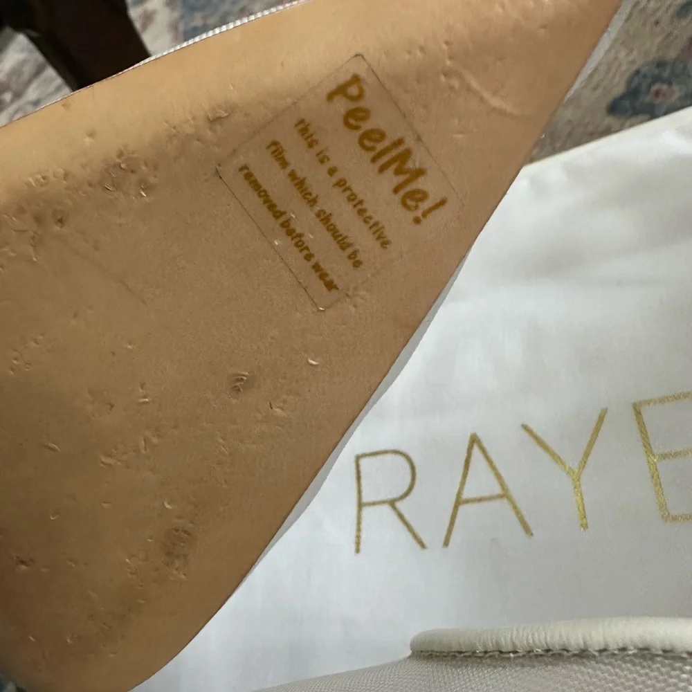 $168 Revolve RAYE White Ankle Strap Mesh Heels - Picture 8 of 8